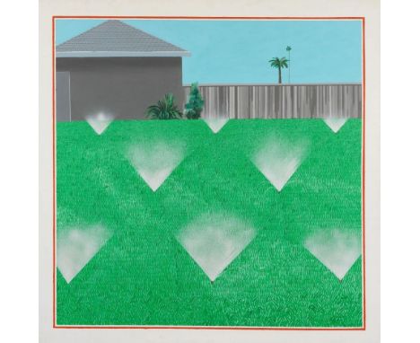 David Hockney 'A Lawn Being Sprinkled', 1967
Print
Flat-bed four-colour digitally printed on 250 gsm matt art paper.
Artist-a