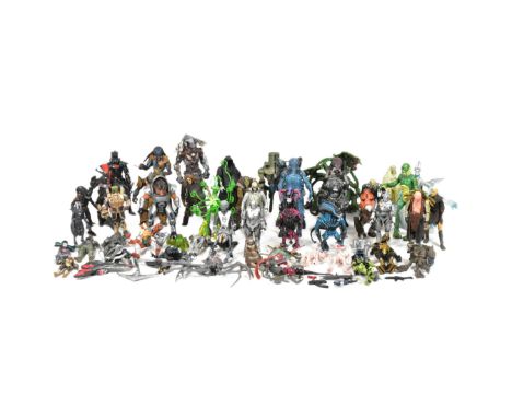 Action Figures - a collection of assorted sci-fi and gaming action figures to include: NECA Predator figure, Stranger Things,