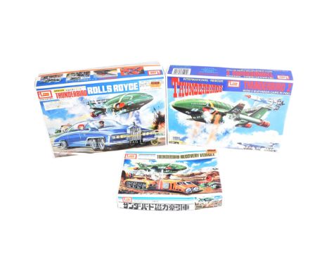 Thunderbirds - a collection of x3 vintage Imai made Thunderbirds plastic model kits comprising; Thunderbird Recovery Vehicle,