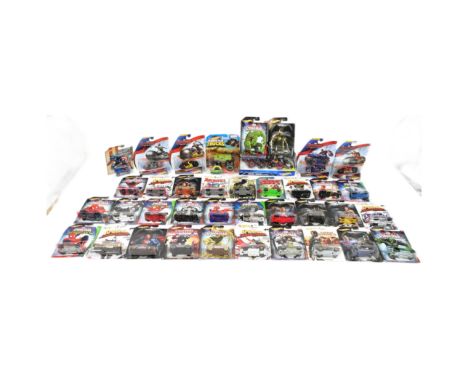Hot Wheels - a collection of Mattel made Hot Wheels diecast Marvel and DC Universe superhero models to include; Batman, Super
