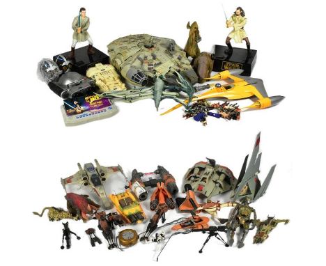 Star Wars - Prequel Trilogy - a large collection of assorted Hasbro / Kenner made Star Wars original and prequel trilogy rela
