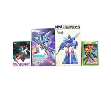 Model Kits - a collection of x4 vintage Bandai robot model kits, comprising of; Walker Machine collection no.9 'Xabungle type