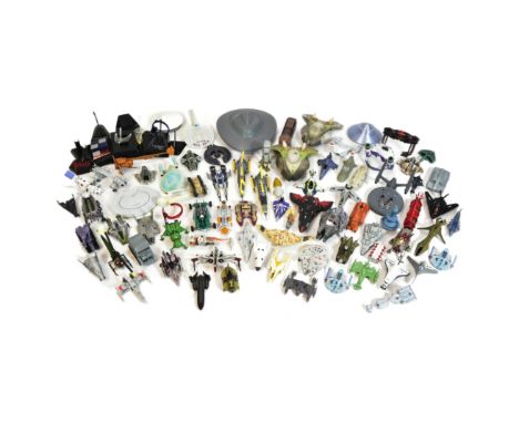 Sci-Fi / Spaceships - a large collection of miniature scale plastic and diecast science fiction spaceship models. Various mak