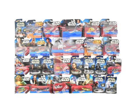 Star Wars - a collection of approximately x25 Mattel made Hot Wheels diecast Star Wars vehicles. Multipack and single models 
