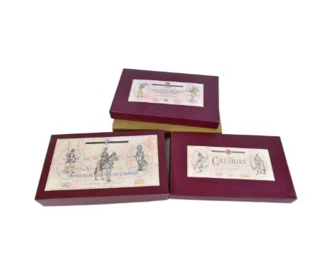 Britains - x3 Britains made Limited Edition lead soldier sets, comprising: 5189 The 22nd Cheshire Regiment, 5391 United State