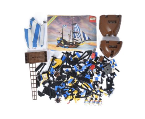 Lego - a vintage 1980s (1989) Legoland set No. 6274 Caribbean Clipper. The set with minifigures and original instructions pre