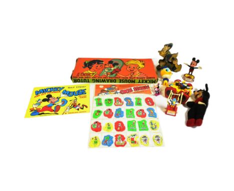 Walt Disney - a collection of vintage Disney toys comprising a Mickey Mouse Drawing Tutorial&nbsp;pantograph with box, Semco 