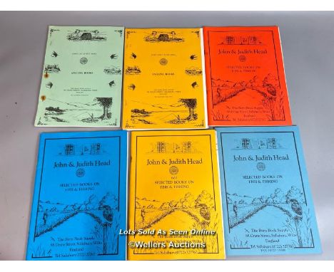 Six John &amp; Judith Head angling book catalogues. 