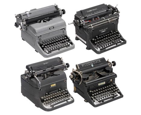 4 amerikanische Schreibmaschinen für Demonstrationszwecke1) "Royal KMG", um 1949, mit patentierter "Magic Margin"-Konstruktio