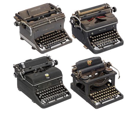 4 amerikanische Schreibmaschinen1) "Underwood Master", um 1939, müßte gereinigt werden. (4/4) - 2) "Royal KMM", um 1949, mit 