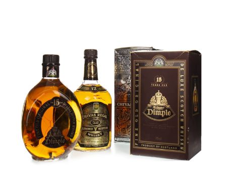 DIMPLE 15 YEARS OLD Blended Scotch Whisky 75cl, 43% volume, in carton. CHIVAS REGAL 12 YEARS OLD Blended Scotch Whisky 75cl, 