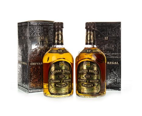 CHIVAS REGAL 12 YEARS OLD (2) Blended Scotch Whisky 75cl, 43% volume, in carton. Two bottles.