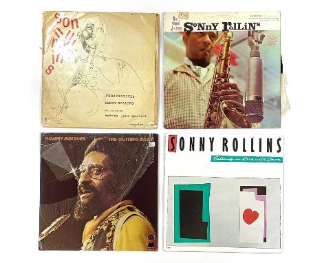 SONNY ROLLINS. Four rare 12" longplays. 'Perspectives: And a set with the Modern Jazz Quartet,' 32-035 (PRLP 7029A), Master R