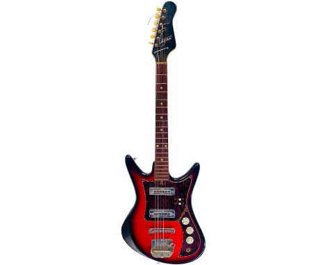 A 1960s Teisco Audition electric guitar. Finish: Sunburst, includes the original soft case.