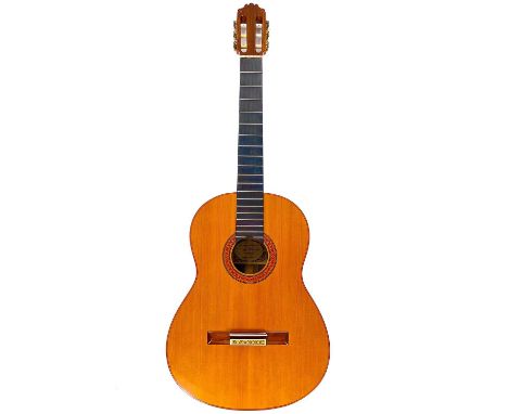 A 1985 VICENTE CAMACHO Spanish Classical Concert guitar. A rare and wonderful guitar made in Madrid, made of a spruce top and