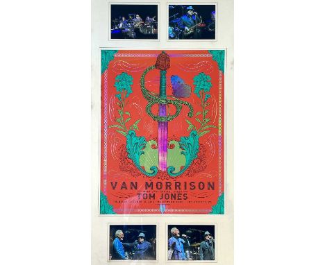 VAN MORRISON. A framed concert poster at The Hollywood Bowl, Los Angeles. Thursday, October 13, 2016, with special guest Tom 