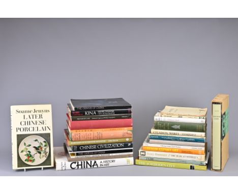 COLLECTION OF TWENTY-EIGHT REFERENCE BOOKS ON MOSTLY CHINESE ART to include: 'Later Chinese Porcelain: The Ch'ing Dynasty (16