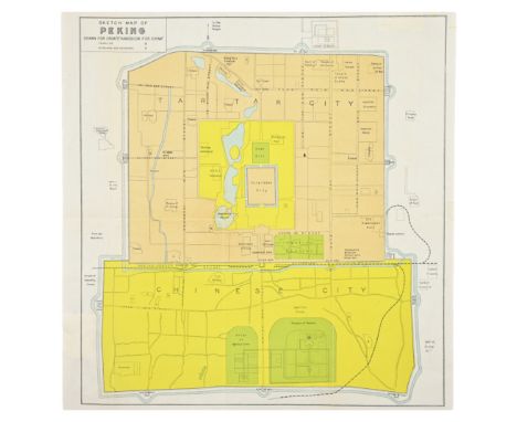 AN ANTIQUE SKETCH MAP OF PEKING DRAWN FOR CROW'S 'HANDBOOK FOR CHINA' BY C. CROW, New York, Dodd, Mead &amp; Co. 1933. Lithog