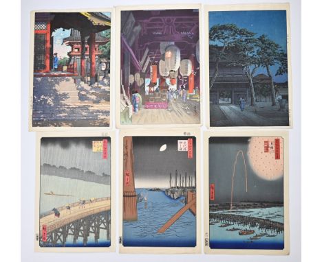 A QUANTITY OF JAPANESE PRINTS AND WOODBLOCK PRINTS C.1920. Thirty-six total prints and woodblock prints of various artists an
