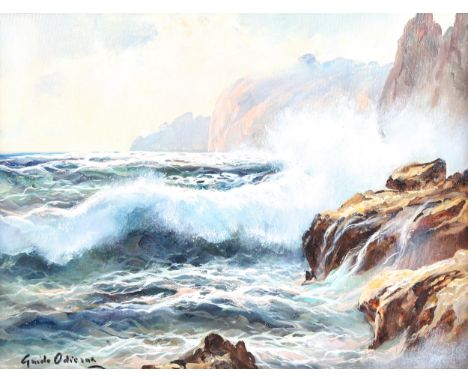 Guido Odierna (1913 - 1991), oil on board, seascape, signed, 28cm x 38cm, framedVery good condition 