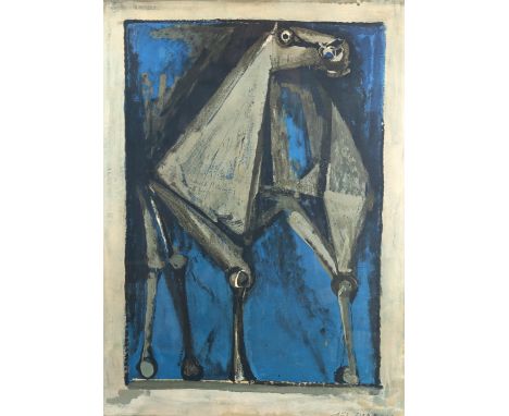Marino, lithograph, abstract horse, signed in the plate, 53cm x 40cm, framedGood condition 