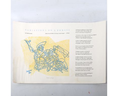 Stanley Hayter (1901 - 1988), limited edition lithograph on handmade paper, Variations On A Phrase, signed in the plate by th
