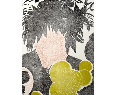 Caroline Byng Lucas (1886 - 1967), lithograph on handmade paper, fruit and flowers, image 33cm x 24cm, unframed, from Eight L