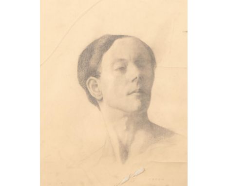 Attributed to Sir William Orpen (1878-1931) Portrait of a gentleman (self portrait?) Bears signature, pencil, 43.5cm by 34.5c