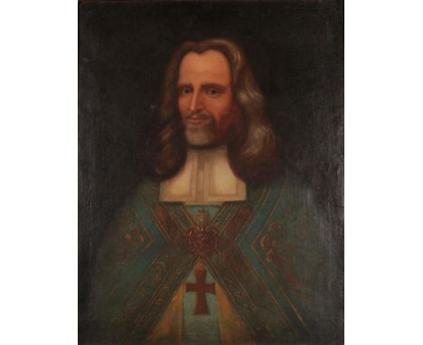 Irish School (19th century) Portrait of St Oliver Plunkett, Archbishop of Armagh (1625 - 1681)  Oil on canvas, 84cm by 66cm  