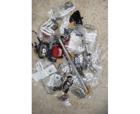 Mixed box of various Harley Davidson motorcycle parts