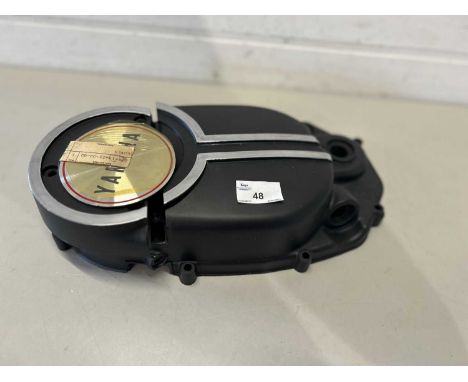 Yamaha engine casing, part no 278/15411/00, together with badge boxed, right hand side, with oil filler spout