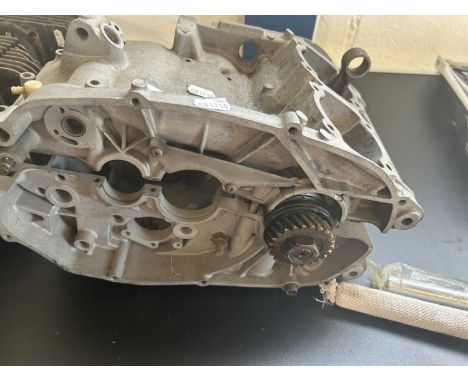 Engine assembly case for a Yamaha R5 motorcycle