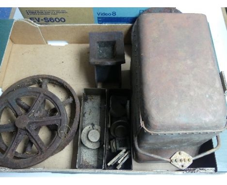 A Vintage Scratch Built Stationary Steam Engine, now dismantled, cannot guarantee complete (2)