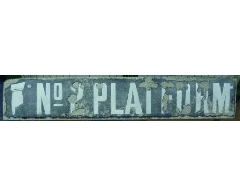 A G.W.R. enamel No.2 Platform Sign.