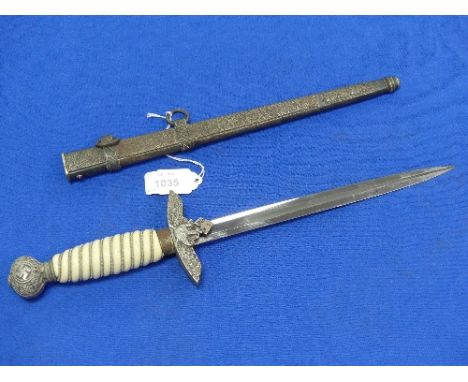 A WW2 German Nazi Luftwaffe Dress Dagger,  with makers engraving for Ernst Pack &amp; Sohne, Solingen, with scabbard, knot mi