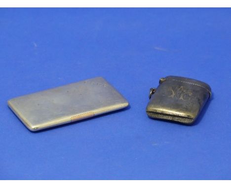 An Edwardian silver Card Case, by Goldsmiths &amp; Silversmiths Co., hallmarked London, 1906, of hinged rectangular form with