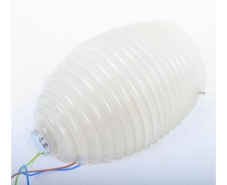 Hector Finch - Beehive - A contemporary opaline glass Hector Finch beehive design wall hanging light. The light having a a be