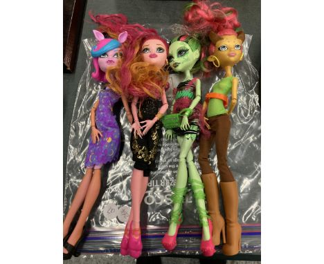 FOUR MATTEL GOTHIC STYLE DOLLS 