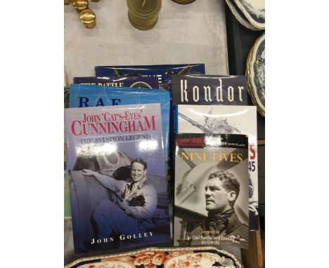 A QUANTITY OF R A F BOOKS TO INCLUDE 'THE BATTLE OF BRITAIN; NEW PERSPECTIVES' R A F KENLEY, FIGHTER PILOTS OF THE R A F 1939