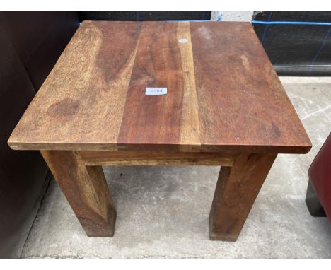 A MODERN SHEESHAM LAMP TABLE 