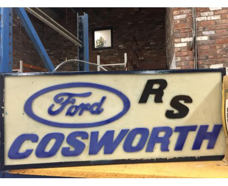 A FORD RS COSWORTH ILLUMINATED LIGHT BOX SIGN 76CM X 31CM X 10CM 