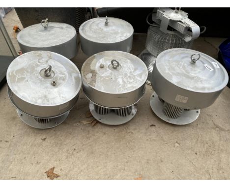 SIX ASSORTED INDUSTRIAL STYLE LIGHT FITTINGS 
