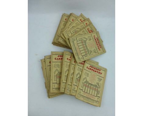 Joinery and Carpentry, 1929. Original set of 25 illustrated practical handbooks featuring carpentry in a number of contexts i