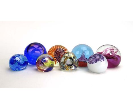 A group of fifteen Caithness and other cased glass paperweights 