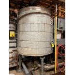Stainless Steel Tank, 60" Diameter x 72" Top - Bottom, Rigging & Loading Fee: $1100