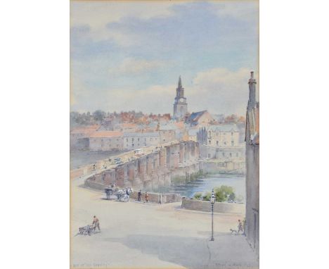 Frank Watson Wood (Scottish 1862-1953) "A Bit of Old Berwick" Signed, titled and dated 1933, watercolour.35.5cm x 24.5cm (14i