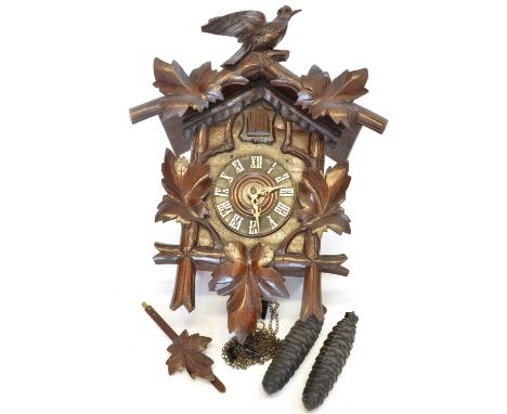 Early 20th-century black forest cuckoo clock Early 20th-century black forest cuckoo clock, traditional form decorated with ca