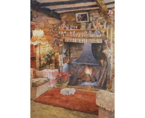 DAVID R. ELLIOTT B.W.S. (Modern) PAIR OF WATERCOLOURS Cottage interiors Both signed lower left 16 1/4" x 11 3/4" (41 x 30cm) 