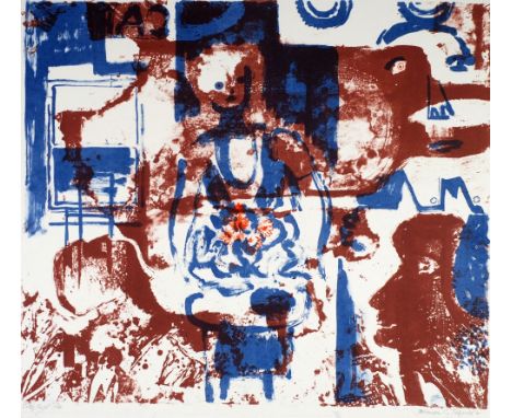 NORMAN JAQUES (1926 - 2014) TWO LITHOGRAPHS 'City Gate' Unsigned 20 1/2" x 24" (52.5 x 69.2cm) and 'FIshermen' Unsigned 20 1/