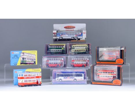 A Collection of Diecast Model Buses and Coaches, including - "Exclusive First Editions" by Gilbow, and "Corgi Classics" Limit